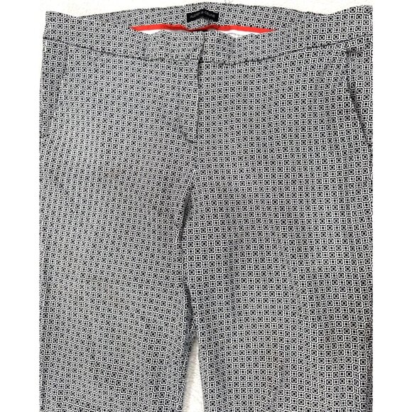 Audrey & Celine Womens Geometric Print Black & White Pants Size 14 Stretch Waist - Picture 2 of 7